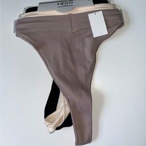 IZOD 3 Pack Thong Panties Size 3X